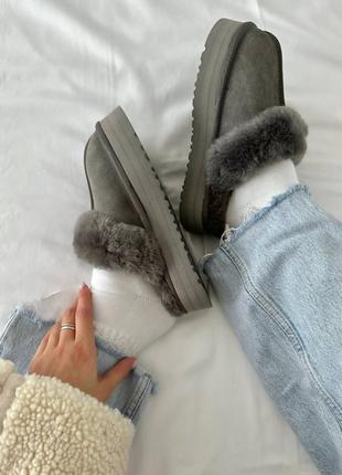 Женские угги ugg disquette platform charcoal premium4 фото