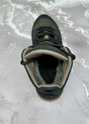 Качественные практичные коричневые мужские зимние ботинки/полуботинки кожаные с мехом,натуральная кожа8 фото