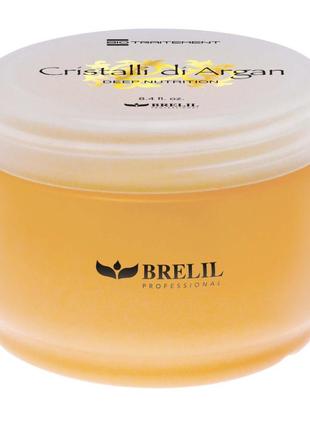 Маска для глубокого восстановления brelil deep nutrition mask cristalli di argan