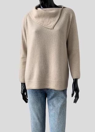 Кашемировый джемпер свитер с воротником max mara италия 100 % кашемир
