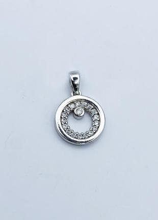 Кулон серебряный с кубическим цирконием 1,06 г