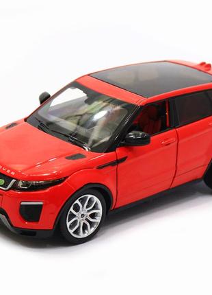 Машинка іграшкова автопром «range rover» джип, метал, 17 см, червоний (світло, звук, двері відчиняються) 68258ar4 фото