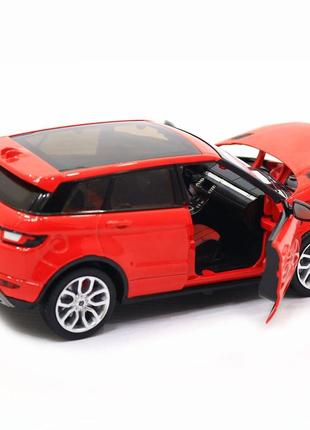 Машинка іграшкова автопром «range rover» джип, метал, 17 см, червоний (світло, звук, двері відчиняються) 68258ar8 фото