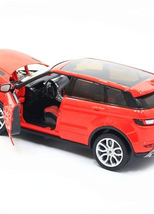 Машинка іграшкова автопром «range rover» джип, метал, 17 см, червоний (світло, звук, двері відчиняються) 68258ar7 фото