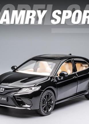 Машинка металева toyota camry sport 2018 autoexpert преміум (тойота камрі), чорна, 20,5*9*5,5 см (gt-0895)
