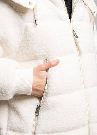Курточка куртка хутро на синтепоні біла тепла пуховик молочна4 фото