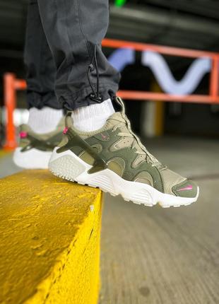 Чоловічі кросівки найк демісезонні nike air huarache khaki, мужские кроссовки хаки, кросівки чоловічі хакі