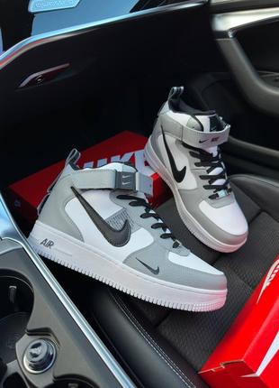 ❄️зимові чоловічі кросівки на хутрі nike air force 1 utility high найк аір форси