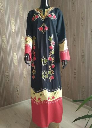 Супер цена национальный египетский халат, платье цветочное1 фото