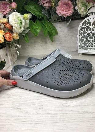 Сірі чоловічі крокси лайт райд crocs literide graphic clog сабо кроксы crocs literide™ clog1 фото