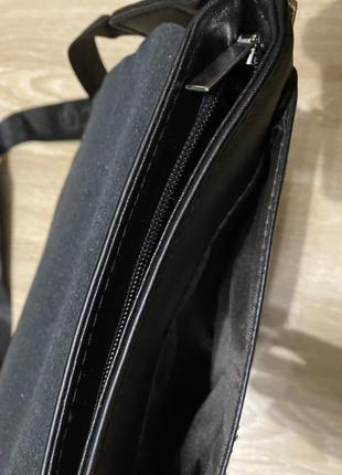 Сумка клатч средняя черная маленькая сумочка через плечо4 фото