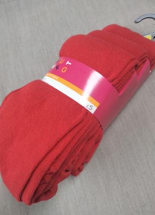 Червоні однотонні колготки поштучно 11-12р, 146-152см