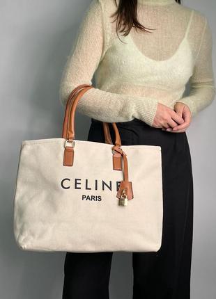 Велика жіноча сумка шопер celine large shopper відомого бренда селін