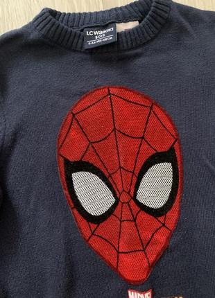 Spider man кофточка кофта свитерик на мальчика человек-паук 4-5 лет 104-110 см3 фото