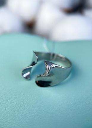 Серебряное кольцо притяжение с камнями, без размера 925 проба5 фото