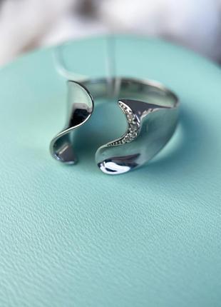 Серебряное кольцо притяжение с камнями, без размера 925 проба6 фото