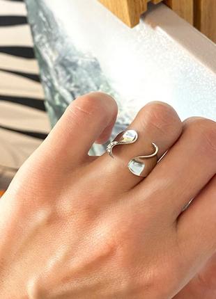 Серебряное кольцо притяжение с камнями, без размера 925 проба4 фото