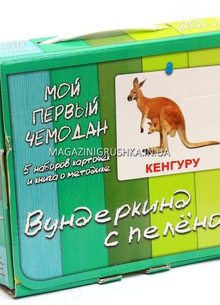 Розвиваюча гра картки домана моя перша валізка «вундеркінд з пелюшок» російською мовою - 5 наборів  арт. 145314