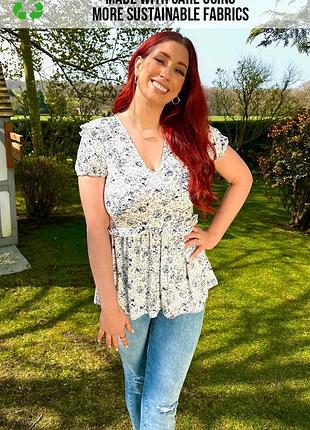 🌸 квіткова блуза з баскою in the style x stacey solomon, розмір xl (14) 🌸