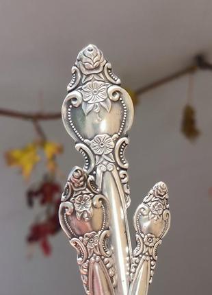 Набір столових посріблених приборів срібна троянда київ7 фото