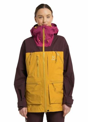 Куртка лижна haglofs vassi gtx pro jacket women м жовта бордова