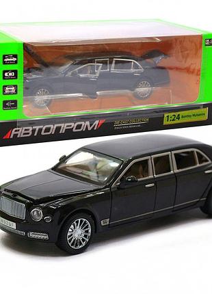Машинка іграшкова лімузин автопром «bentley mulsanne» (бентлі) 20х7х6 см, чорний (7694)
