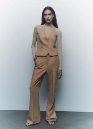 Брюки zara с разрезами s размер