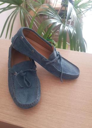 Bally замшеві мокасини від відомого світового швейцарського бренду, устілка 26см.