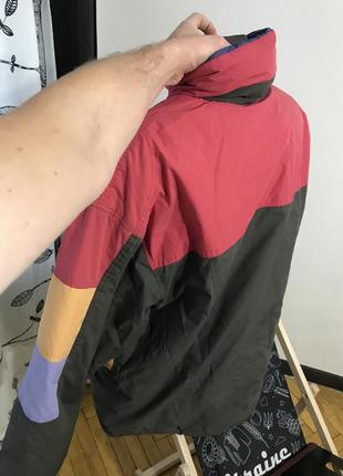Куртка винтажная осенняя зимняя с поясной фиксацией и прячущимся капюшоном diadora “ hello 90’s “ 😻2 фото