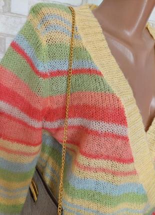 Стильный нарядный очень мягкий воздушный свитер/кофта на 30 % мохер, размер л-хл8 фото