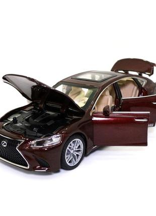 Машинка металева lexus ls 500h "autoexpert" лексус лс 500 коричневый світло звук 16*4*6 см (el-1823)5 фото