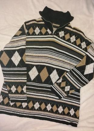 Батальний буклированный светр з блискавкою під горло,60-64разм.3 фото