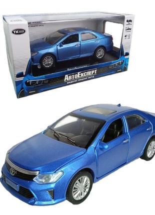 Машинка металева toyota camry "autoexpert" тойота синя звук світло інерція 15*4*6 см (lf-79509)