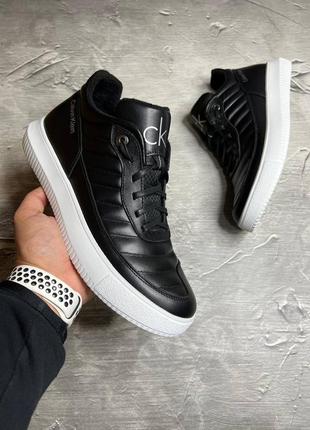 Зимові кросівки calvin klein  з високоякісної натуральної шкіри всередині італійська байка 38-45 роз