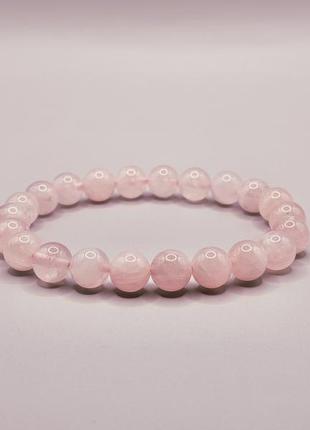 Браслет из натуральных камней розовый кварц