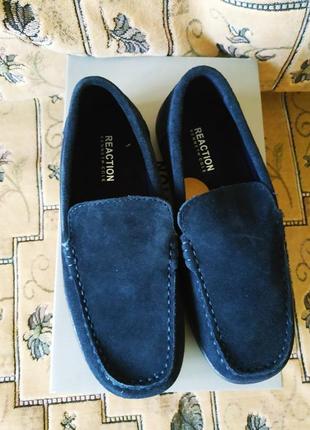 Туфли,мокасины замшевые синие на мальчика 34-35 р.8 фото