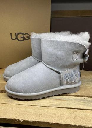 Угги серые замшевые внутри мех 39 р ugg australia