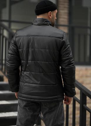 Куртка из кожзаменителя черная “skipper”3 фото