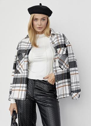 Утеплена жіноча сорочка в клітинку