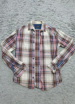 Рубашка zara, size m/s, плотный коттон, классный принт2 фото