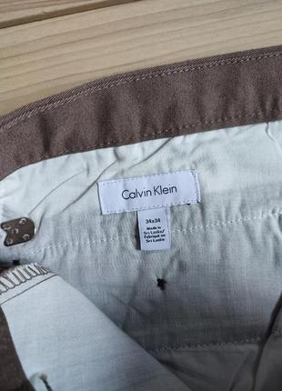 Котонові брюки штани від calvin klein leather cintrée slim fit ☕ розмір 34w/34l5 фото