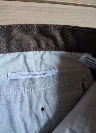 Котонові брюки штани від calvin klein leather cintrée slim fit ☕ розмір 34w/34l6 фото