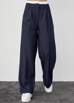 Женские брюки со стрелками и поясом на резинке1 фото