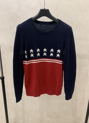 Джемпер светр tommy hilfiger синій червоний usa