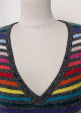 Кашемировый пуловер в цветную полоску maddison4 фото
