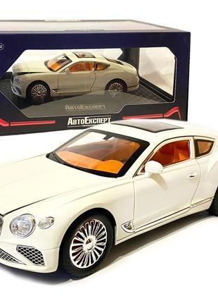 Машинка ігрова bentley «автоексперт» бентлі лімузин метал біла світло звук 21*6*9 см (gt-6370)