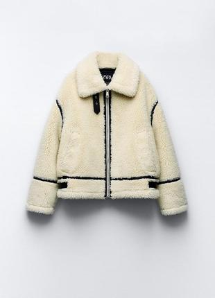 Куртка шубка zara из искусственного меха