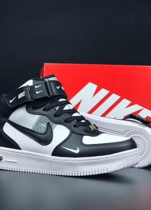 Кроссовки женские осень - зима nike air force черные