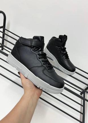 Черевики чоловічі осінь - зима з хутром чорні