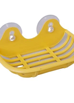 Мильниця на присосках велика 10х15,5х7 см жовтий